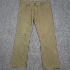 VTG Polo Ralph Lauren 650 Straight Pants Mens 38x30 Olive Talon Zipper READ